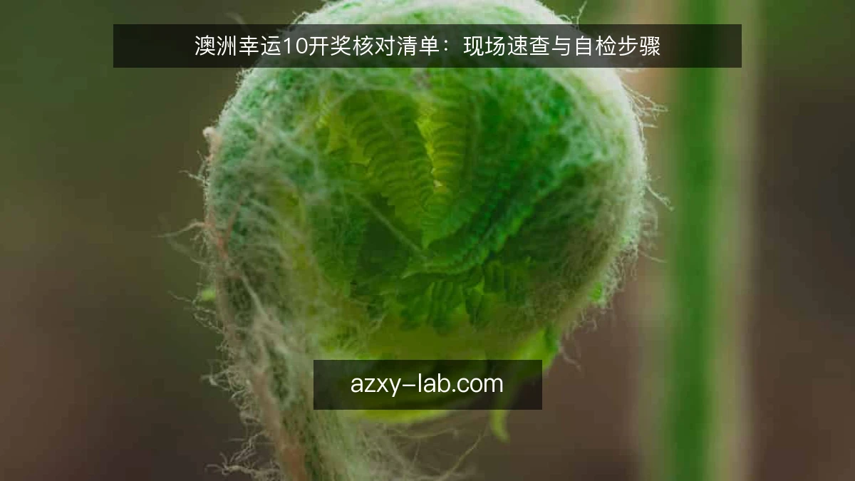 澳洲幸运10开奖核对清单：现场速查与自检步骤